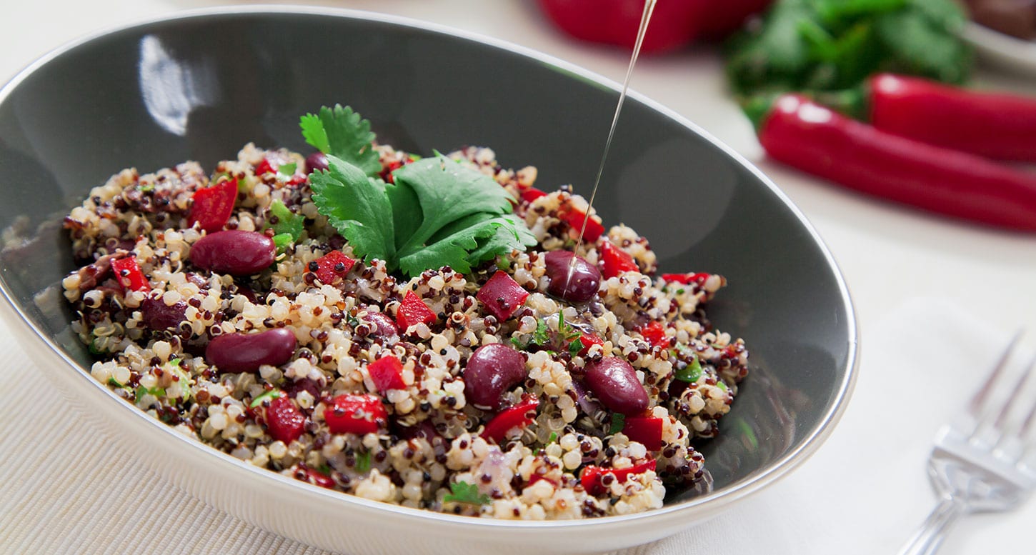 Salade quinoa, haricots rouges une recette MGC prévention