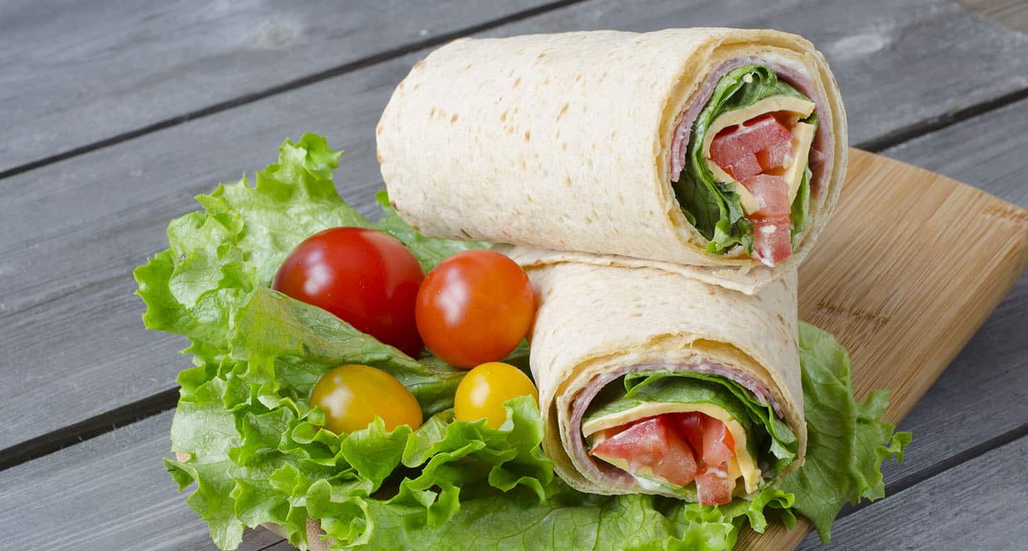 Wraps au jambon et crudités une recette MGC prévention