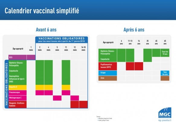 Calendrier vaccinal : les vaccins obligatoires et recommandés