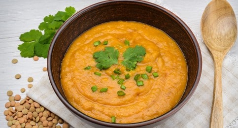 purée de lentilles corail et châtaignes