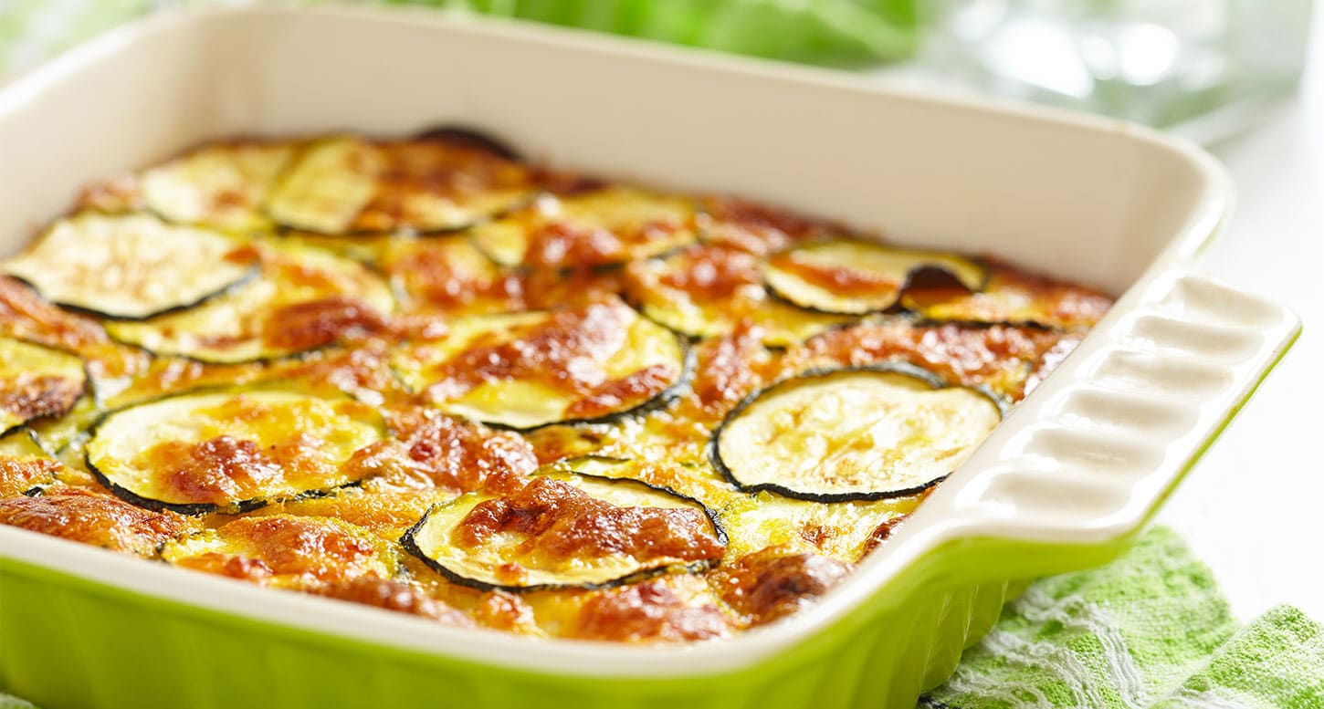 Gratin de ravioles du Dauphiné et courgettes